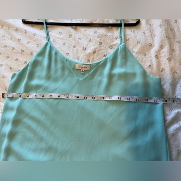 Aritzia Babaton Templeton V-Neck Pastel Blue Slip Midi Dress Size Medium - Picture 9 of 11